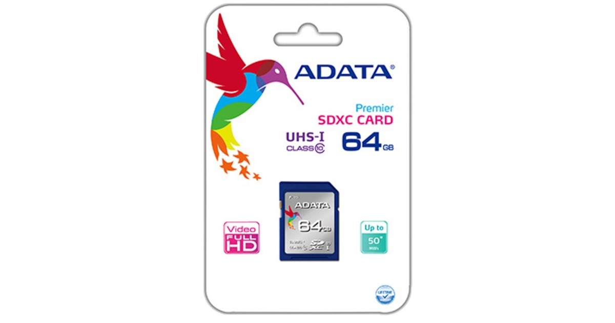 ADATA Premier 64 GB SDXC, Speicherkarte(blau, UHS-I U1, Class 10)