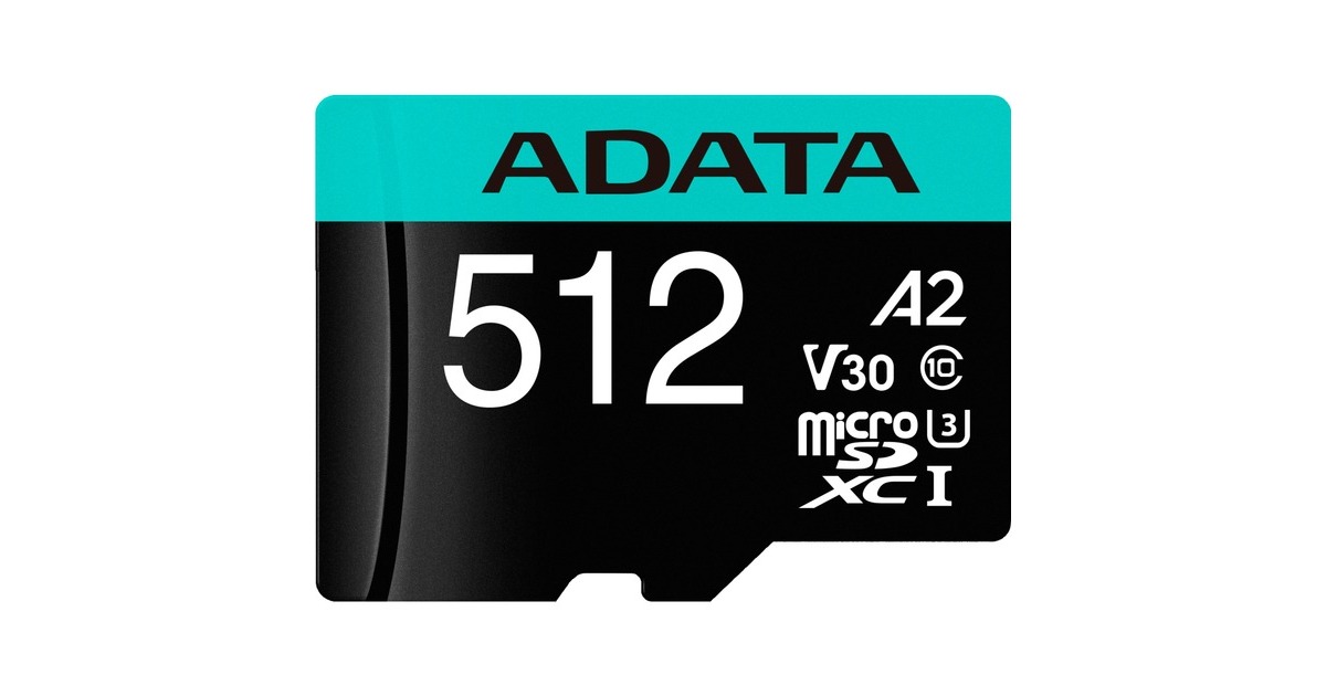 ADATA Premier Pro 512 GB microSDXC, Speicherkarte(UHS-I U3, Class 10, V30, A2)