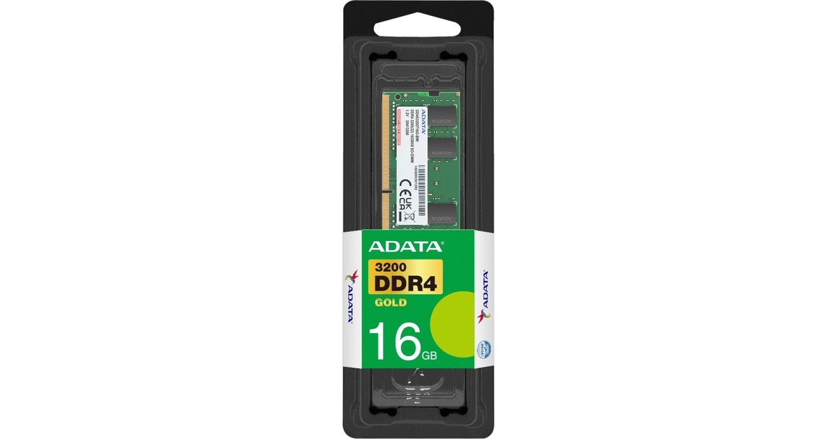 ADATA SO-DIMM 16 GB DDR4-3200, Arbeitsspeicher(schwarz, GD4S3200316G-SSS, Gold Tray)
