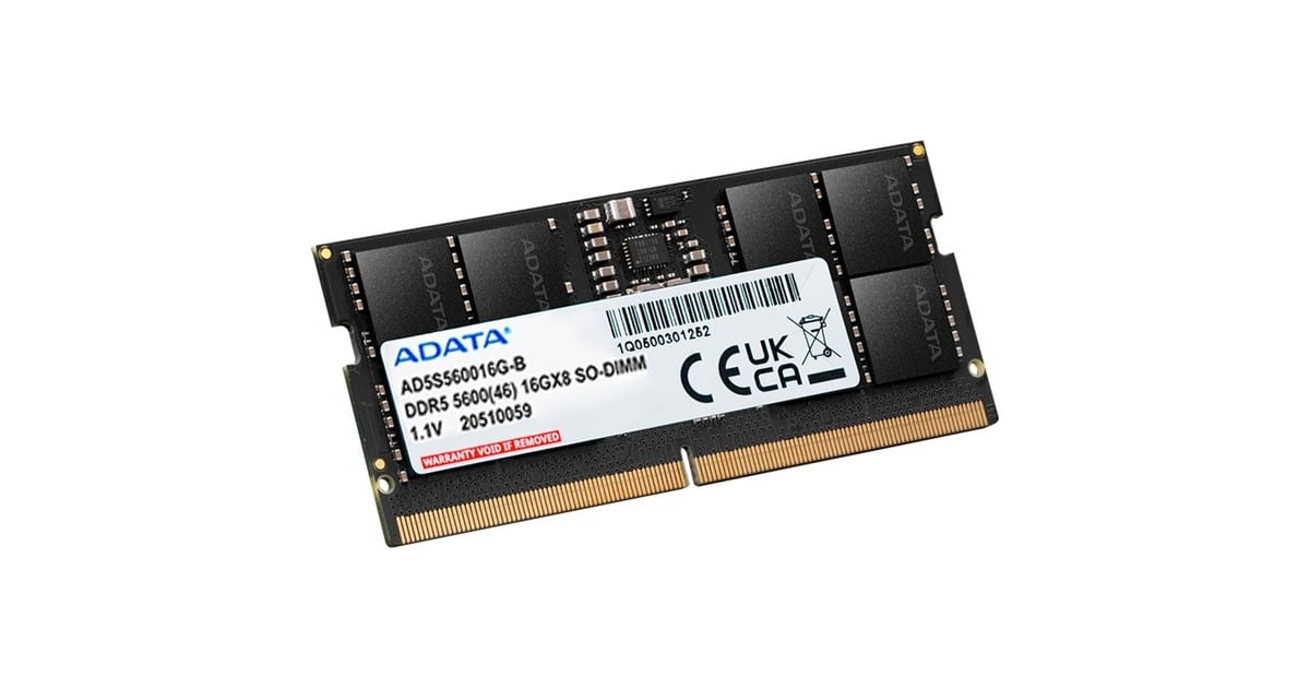 ADATA SO-DIMM 16 GB DDR5-5600, Arbeitsspeicher(schwarz, AD5S560016G-S, Premier Tray)