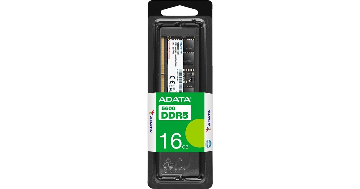 ADATA SO-DIMM 16 GB DDR5-5600, Arbeitsspeicher(schwarz, AD5S560016G-S, Premier Tray, Outlet)