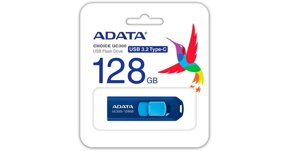 ADATA UC300 128 GB, USB-Stick(dunkelblau/hellblau, USB-C 3.2 Gen 1)