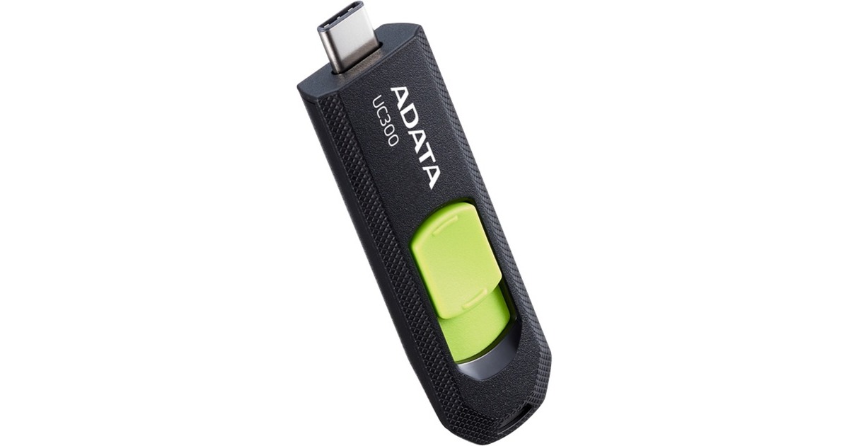 ADATA UC300 128 GB, USB-Stick(schwarz/grün, USB-C 3.2 Gen 1)
