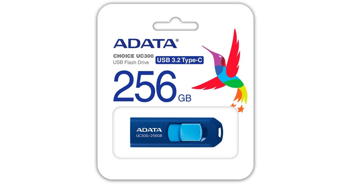 ADATA UC300 256 GB, USB-Stick(dunkelblau/hellblau, USB-C 3.2 Gen 1)