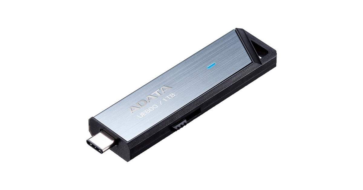 ADATA UE800 1 TB, USB-Stick(aluminium (gebürstet), USB-C 3.2 (10 Gbit/s))