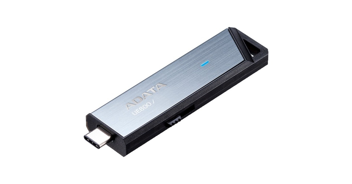ADATA UE800 512 GB, USB-Stick(aluminium (gebürstet), USB-C 3.2 (10 Gbit/s))