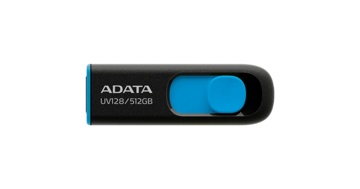 ADATA UV128 512 GB, USB-Stick(schwarz/blau, USB-A 3.2 Gen 1)