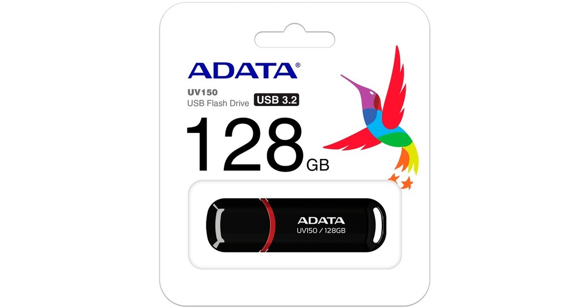 ADATA UV150 128 GB, USB-Stick(schwarz/rot, USB-A 3.2 Gen 1)