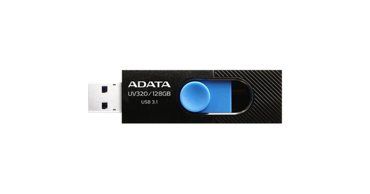 ADATA UV320 128 GB, USB-Stick(schwarz/blau, USB-A 3.2 Gen 1)
