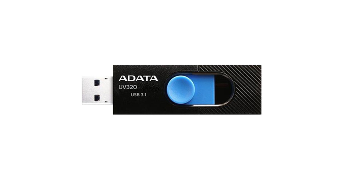 ADATA UV320 64 GB, USB-Stick(schwarz/blau, USB-A 3.2 Gen 1)
