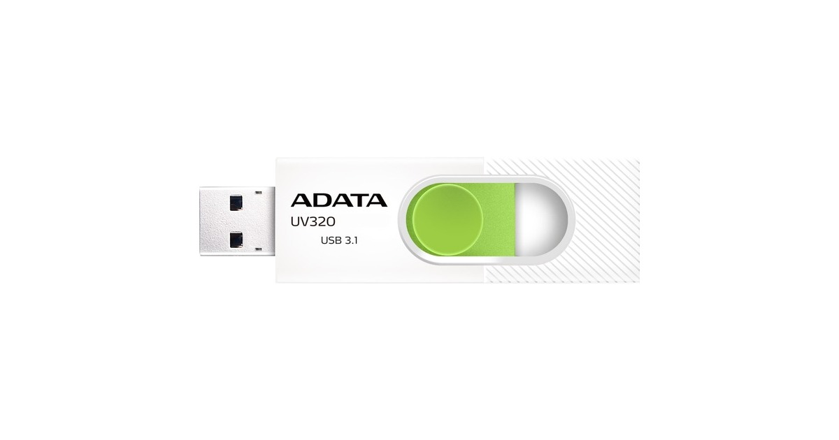 ADATA UV320 64 GB, USB-Stick(weiß/grün, USB-A 3.2 Gen 1)