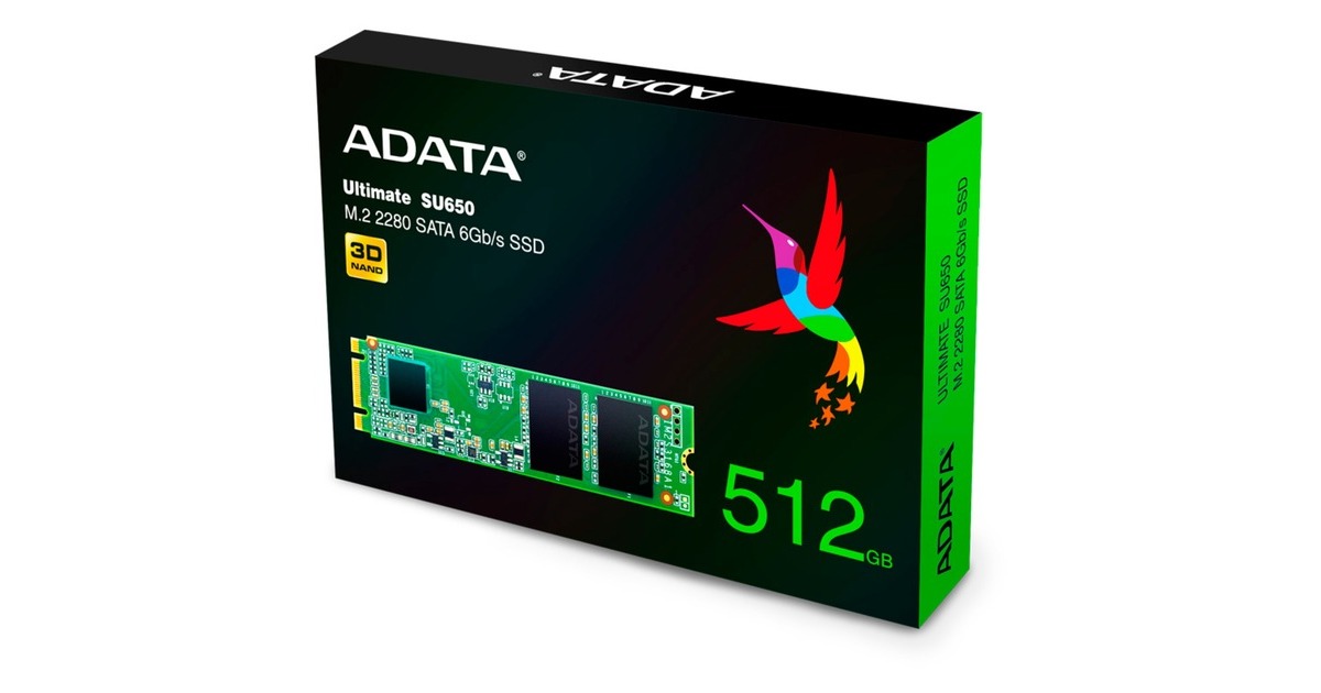 ADATA Ultimate SU650 M.2 512 GB, SSD(SATA 6 Gb/s, M.2 2280)