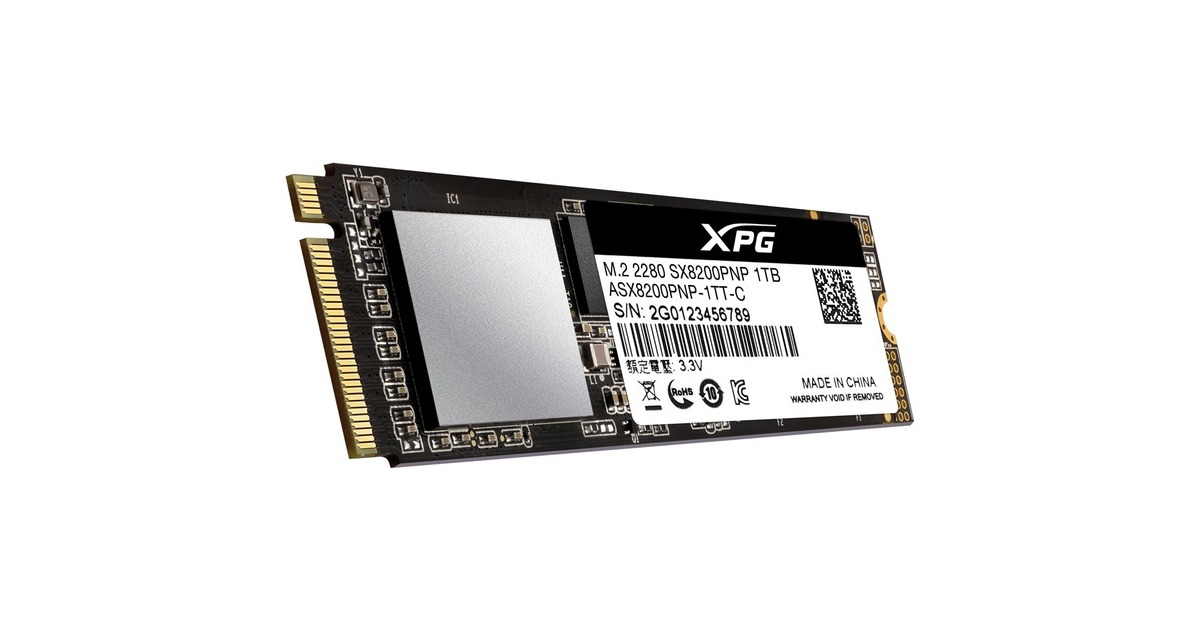 ADATA XPG SX8200 Pro 1 TB, SSD(PCIe 3.0 x4, NVMe 1.3, M.2 2280) ADATA XPG SX8200 Pro 1 TB, SSD(PCIe 3.0 x4, NVMe 1.3, M.2 2280)