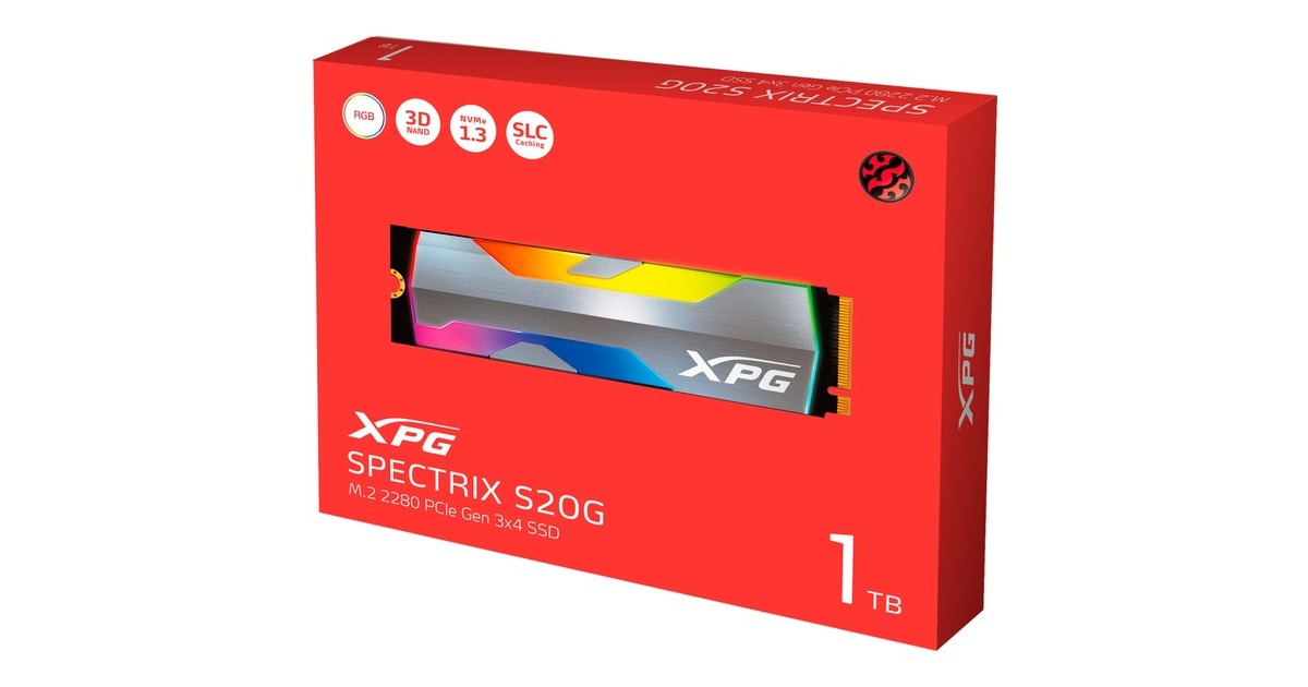 ADATA XPG Spectrix S20G 1 TB, SSD(aluminium, PCIe 3.0 x4, NVMe, M.2 2280)