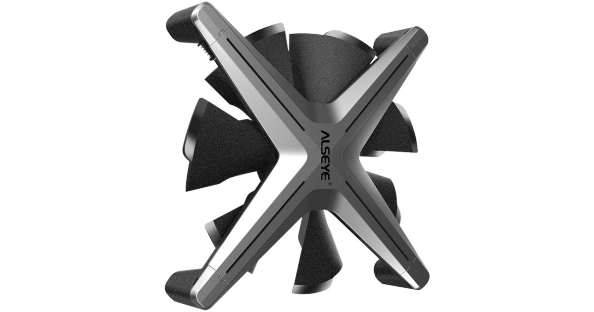 ALSEYE X12 Kit 120x120x30 mm, Gehäuselüfter(grau, 3er Pack, Steuerungseinheit, Fernbedienung)