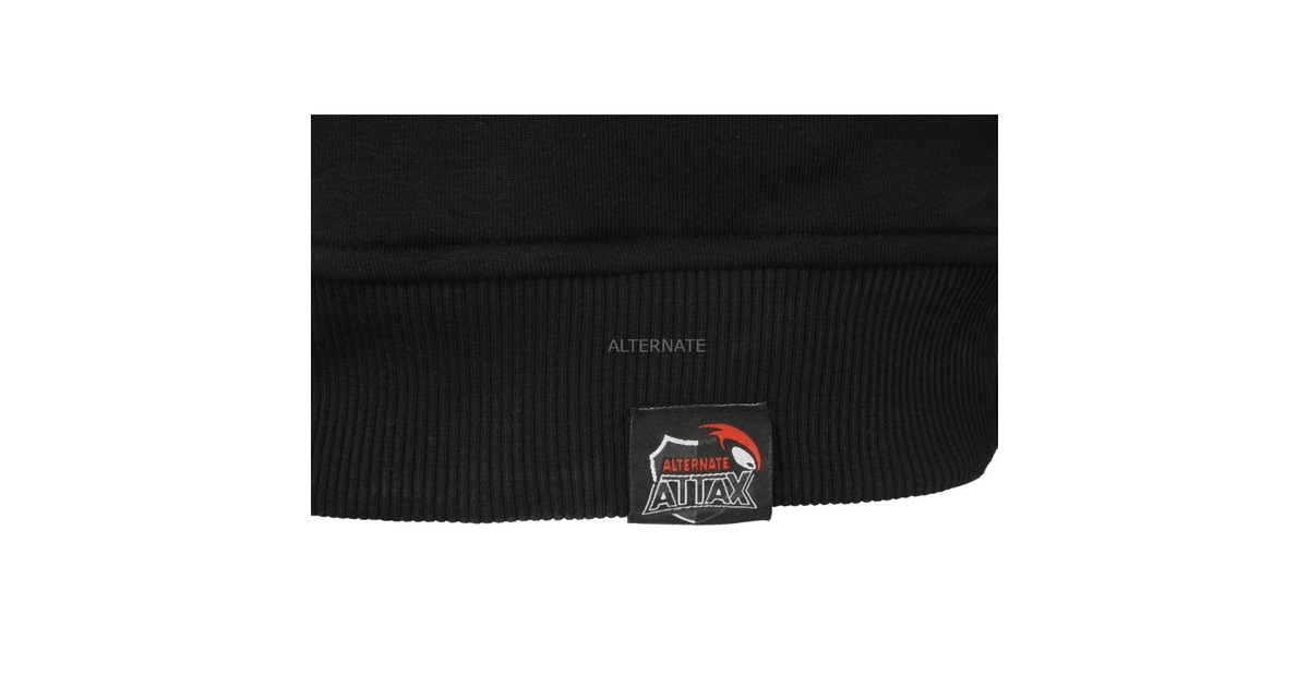 ALTERNATE ATTAX Hoodie (Logo geprägt) 4XL, Pullover(schwarz)