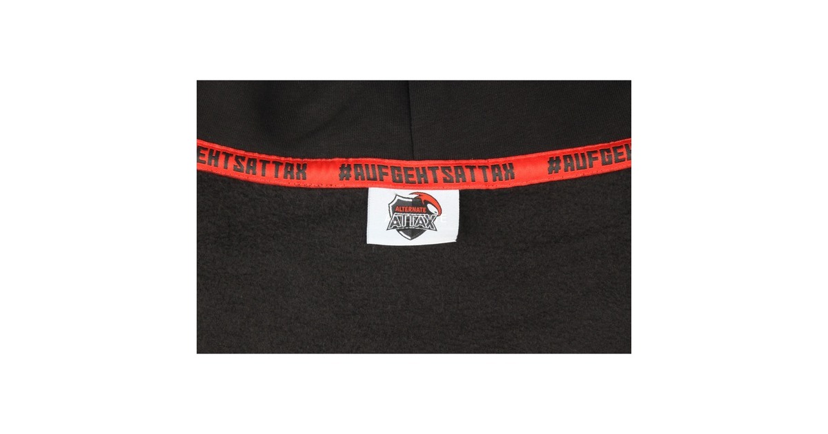 ALTERNATE ATTAX Hoodie (Logo geprägt) 5XL, Pullover(schwarz)