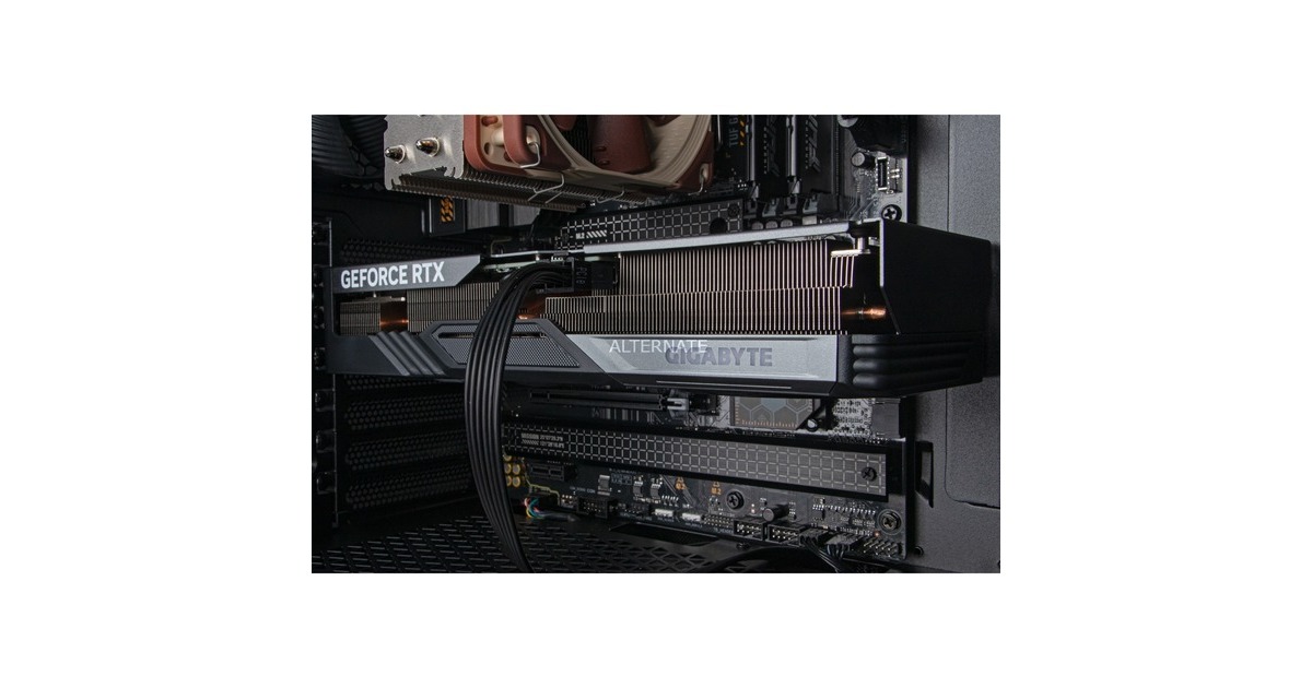 ALTERNATE Gaming-PC Silent Edition • RTX 4060 Ti • AMD Ryzen™ 5 7500F • 16 GB RAM(schwarz/transparent, Windows 11 Home 64-Bit)