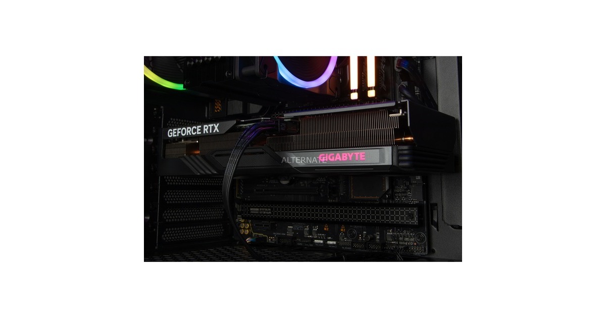 ALTERNATE Gaming-PC Window Edition • RTX 4060 Ti • AMD Ryzen™ 5 7500F • 16 GB RAM(schwarz/transparent, Windows 11 Home 64-Bit)