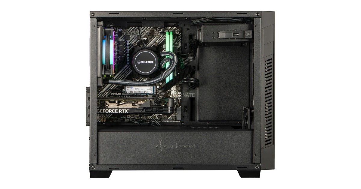 ALTERNATE Gaming-PC • RTX 4060 • AMD Ryzen™ 5 5600 • 16 GB RAM(schwarz/transparent, Windows 11 Home 64-Bit)
