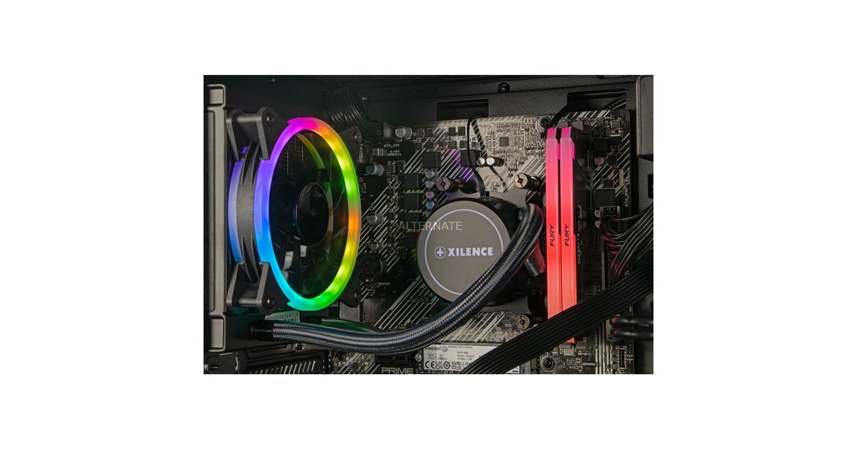 ALTERNATE Gaming-PC • RTX 4060 • AMD Ryzen™ 5 5600 • 16 GB RAM(schwarz/transparent, Windows 11 Home 64-Bit)