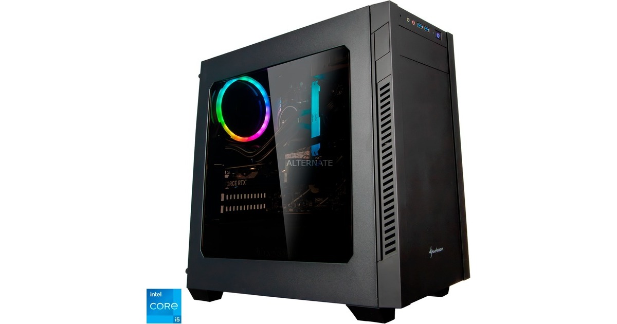 ALTERNATE Gaming-PC • RTX 4060 • Intel® Core™ i5-12400F • 16 GB RAM(schwarz/transparent, Windows 11 Home 64-Bit) ALTERNATE Gaming-PC • RTX 4060 • Intel® Core™ i5-12400F • 16 GB RAM(schwarz/transparent, Windows 11 Home 64-Bit)