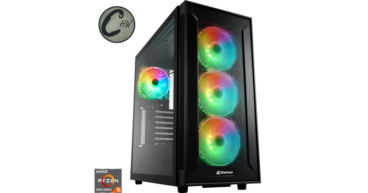 ALTERNATE x CHW Access Gaming-PC • RX 6750 XT • AMD Ryzen™ 5 5600 • 16 GB RAM(schwarz/transparent, ohne Betriebssystem)