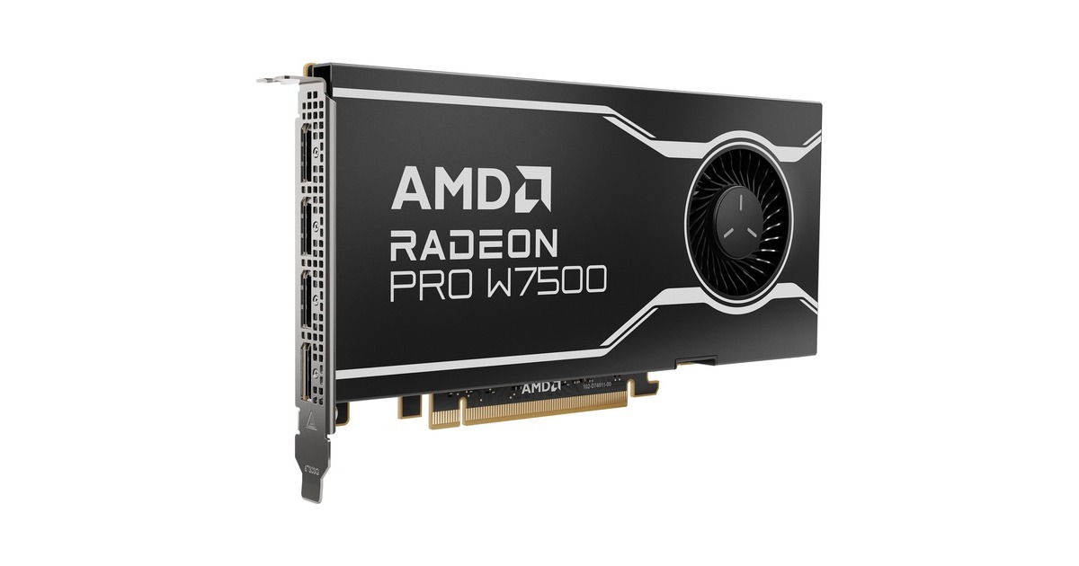 AMD Radeon PRO W7500 8GB, Grafikkarte(RDNA 3, 4x DisplayPort 2.1) AMD Radeon PRO W7500 8GB, Grafikkarte(RDNA 3, 4x DisplayPort 2.1)