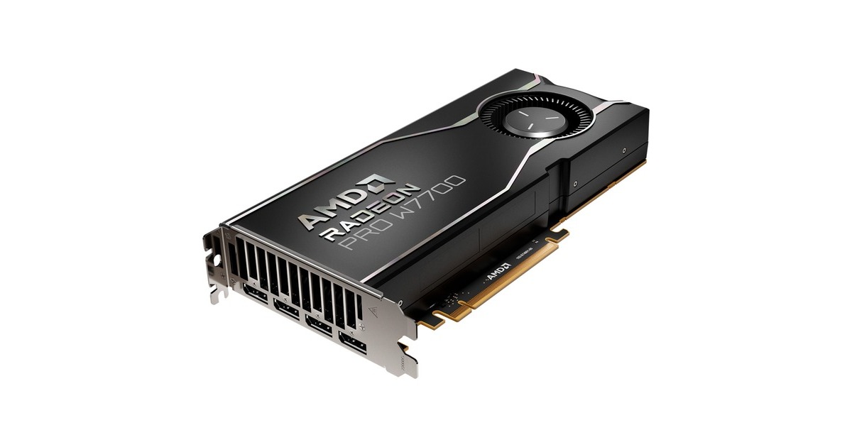 AMD Radeon PRO W7700 16GB, Grafikkarte(RDNA 3, 4x DisplayPort 2.1) AMD Radeon PRO W7700 16GB, Grafikkarte(RDNA 3, 4x DisplayPort 2.1)