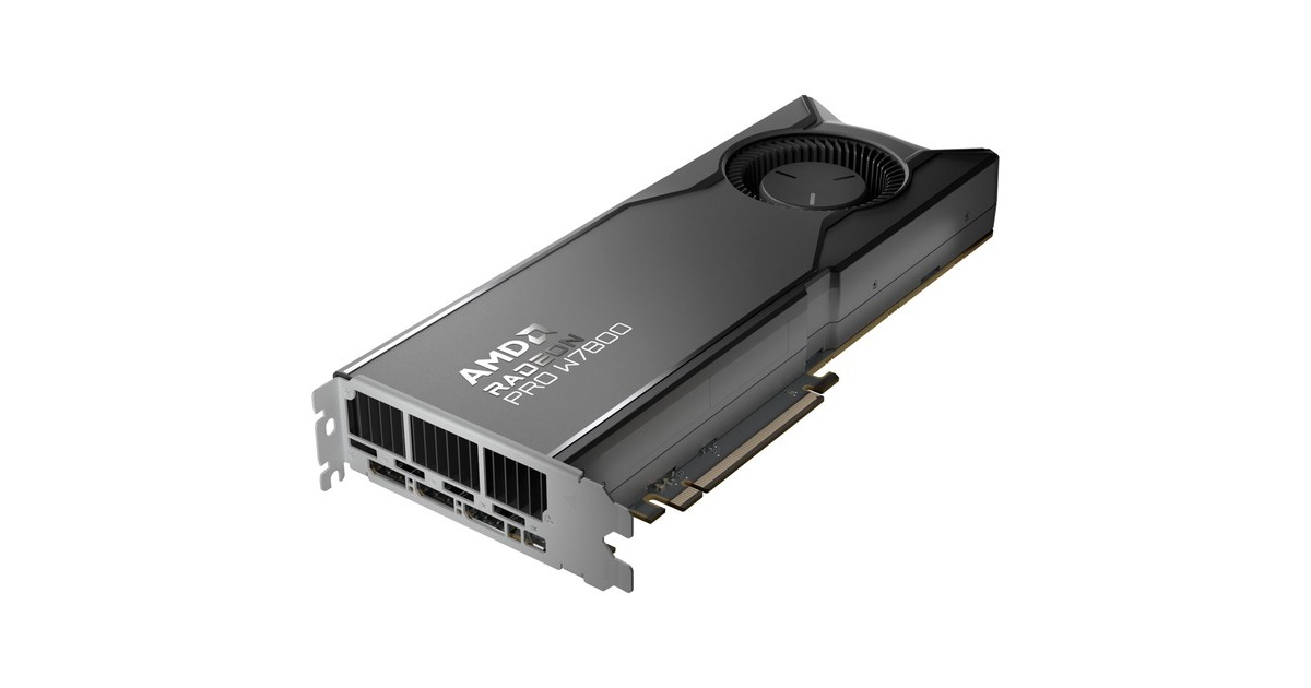 AMD Radeon PRO W7800 32GB, Grafikkarte(RDNA 3, 3x DisplayPort 2.1, 1x Enhanced Mini DisplayPort 2.1) AMD Radeon PRO W7800 32GB, Grafikkarte(RDNA 3, 3x DisplayPort 2.1, 1x Enhanced Mini DisplayPort 2.1)
