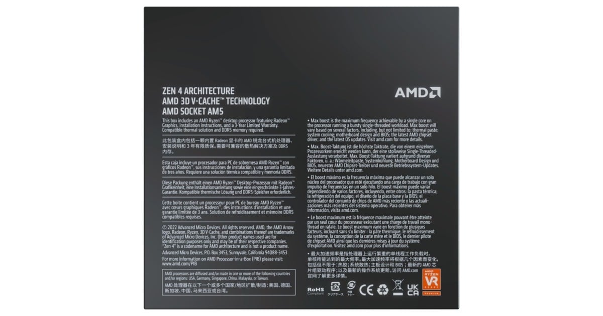 AMD Ryzen™ 9 7950X3D, Prozessor(Boxed-Version)