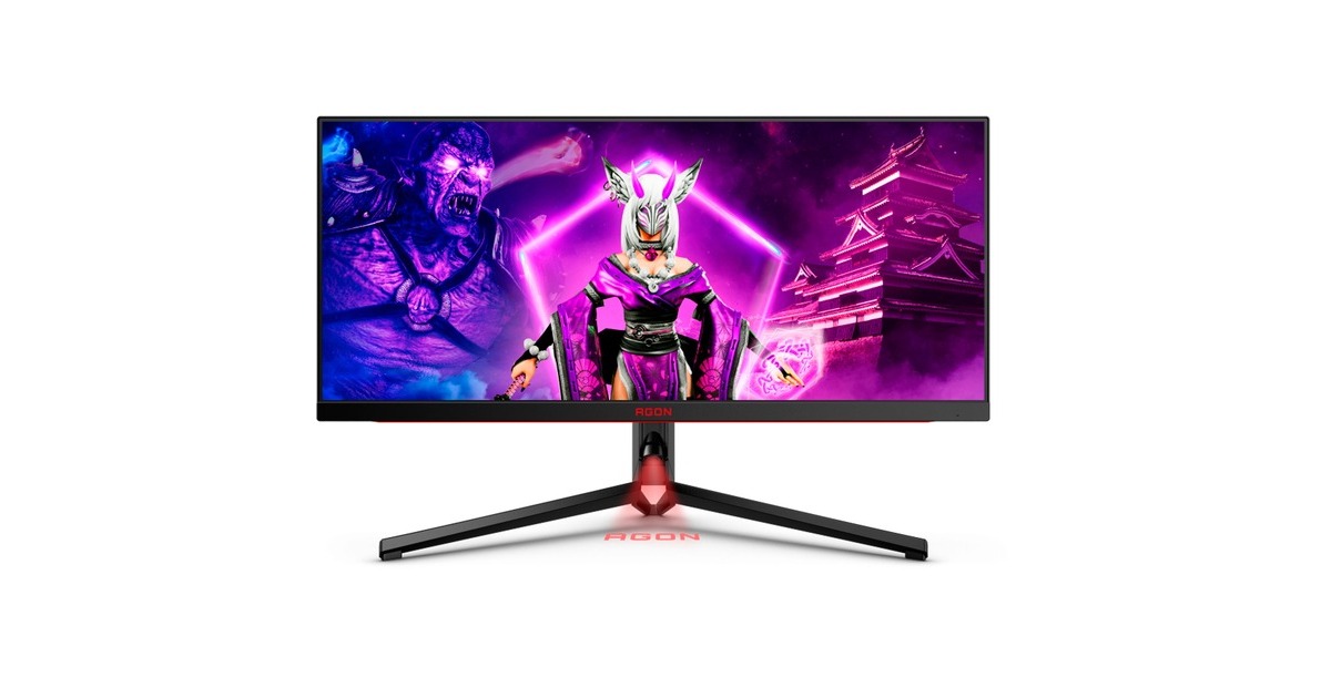 AOC AGON AG344UXM, Gaming-Monitor(87 cm (34 Zoll), schwarz/rot, WQHD, IPS, Adaptive-Sync, HDR, 170Hz Panel, Outlet) AOC AGON AG344UXM, Gaming-Monitor(87 cm (34 Zoll), schwarz/rot, WQHD, IPS, Adaptive-Sync, HDR, 170Hz Panel, Outlet)
