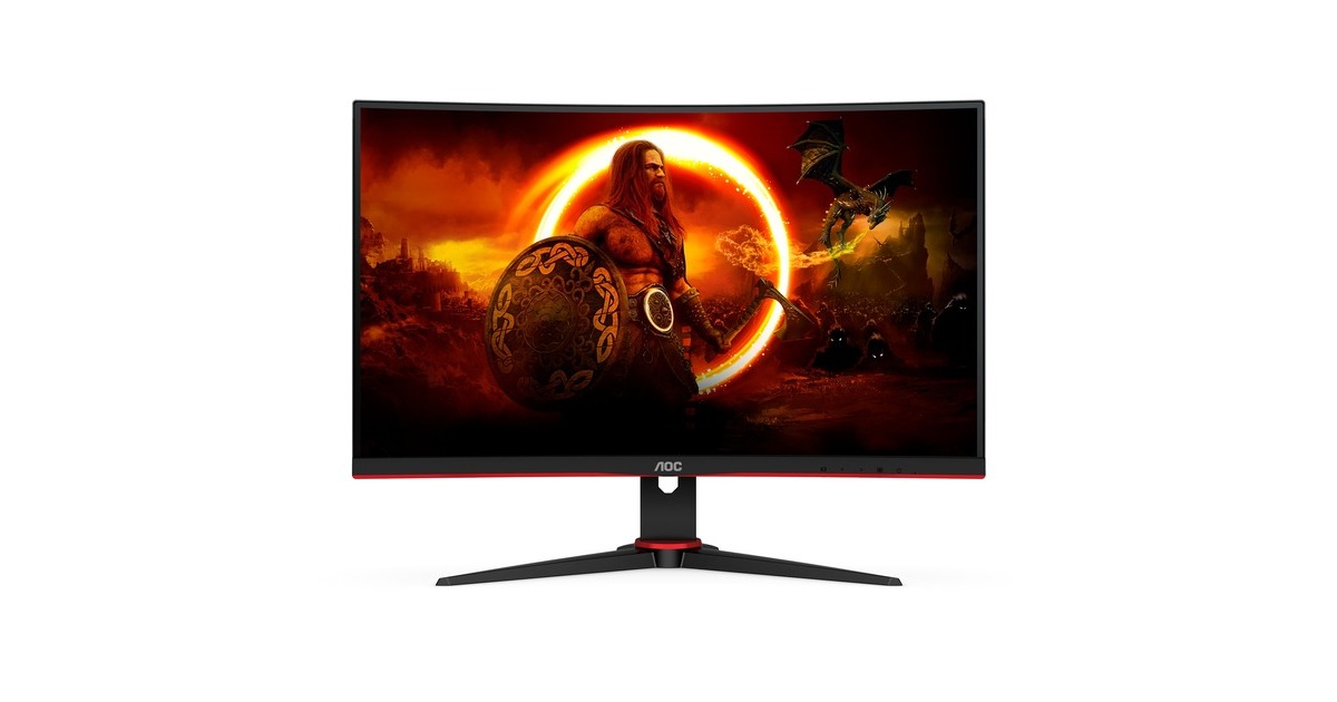 AOC AGON C27G2E/BK, Gaming-Monitor(68.6 cm (27 Zoll), schwarz/rot, Full HD, VA, HDR, Adaptive-Sync, HDMI, DisplayPort, 165Hz Panel)