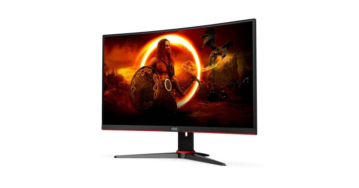 AOC AGON C27G2E/BK, Gaming-Monitor(68.6 cm (27 Zoll), schwarz/rot, Full HD, VA, HDR, Adaptive-Sync, HDMI, DisplayPort, 165Hz Panel)
