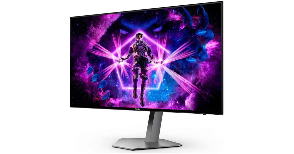 AOC AGON Pro AG276QZD, Gaming-Monitor(67.3 cm (26.5 Zoll), schwarz/silber, QHD, HDR, G-Sync, HDMI, DisplayPort, Pivot, 240Hz Panel)