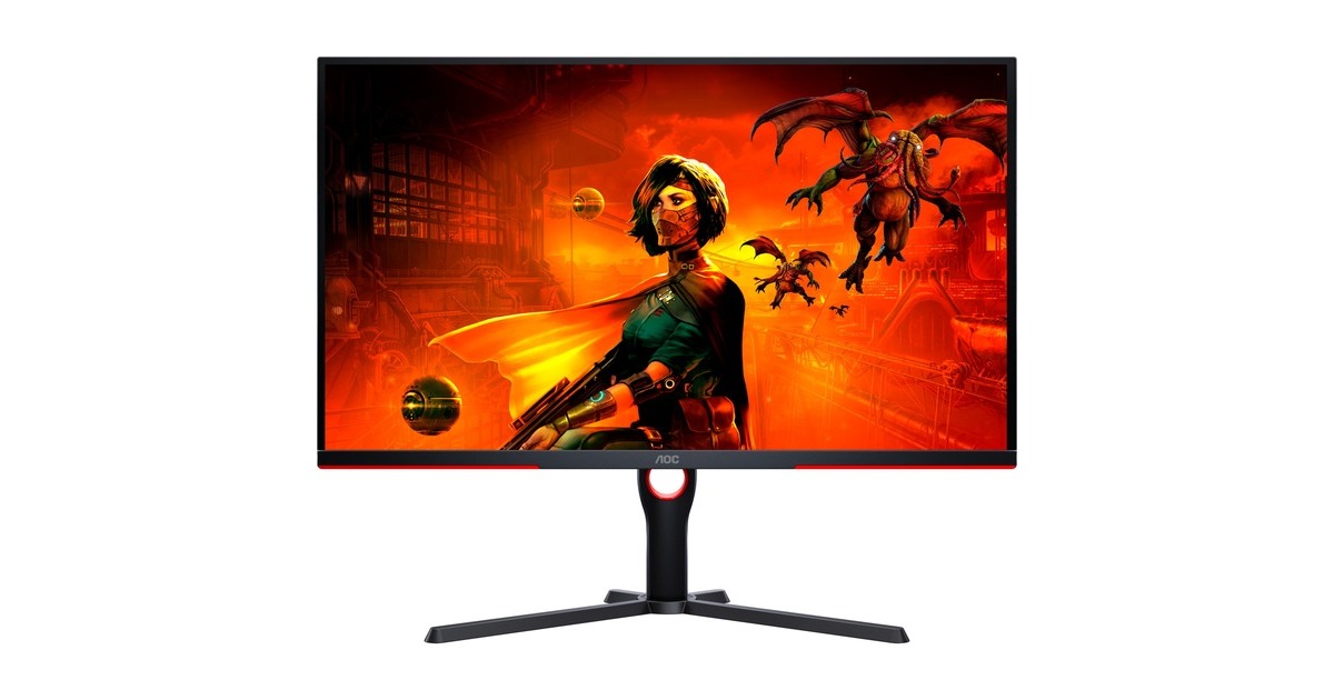 AOC AGON U32G3X/BK, Gaming-Monitor(80 cm (32 Zoll), schwarz/rot, UltraHD/4K, IPS, 144Hz Panel)