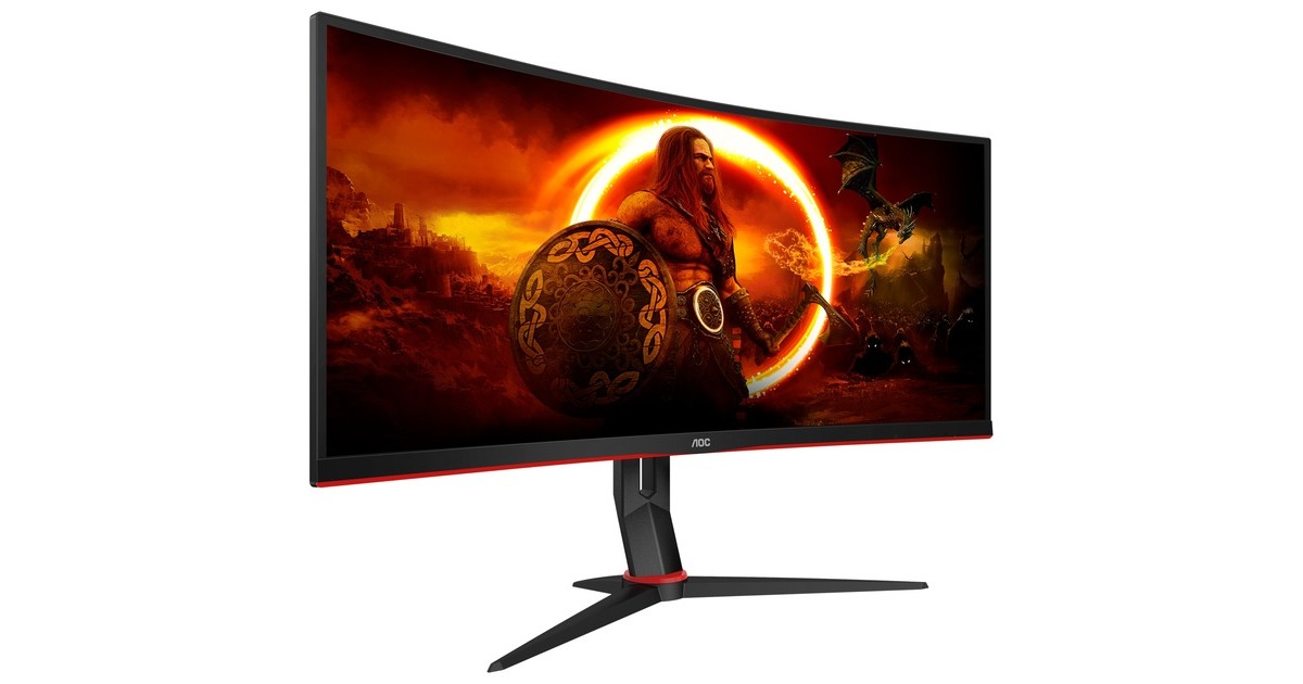 AOC CU34G2XE/BK, Gaming-Monitor(86 cm (34 Zoll), schwarz (matt)/rot, UWQHD, VA, Curved, 144Hz Panel) AOC CU34G2XE/BK, Gaming-Monitor(86 cm (34 Zoll), schwarz (matt)/rot, UWQHD, VA, Curved, 144Hz Panel)