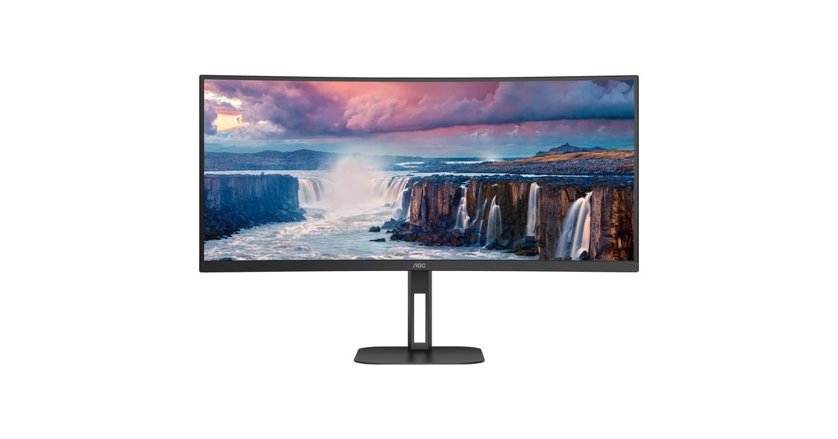 AOC CU34V5C/BK, LED-Monitor(86.4 cm (34 Zoll), schwarz, WQHD, VA, HDMI, DisplayPort, FreeSync, 100Hz Panel, Outlet)