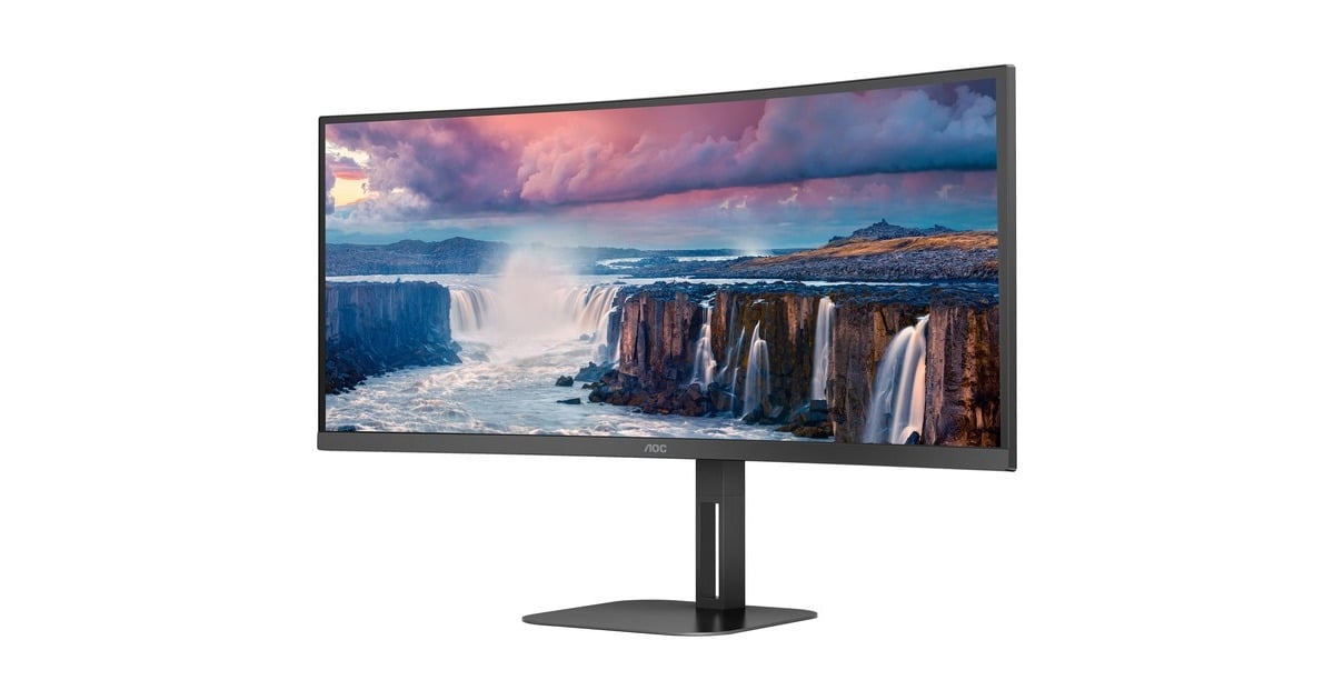 AOC CU34V5C/BK, LED-Monitor(86.4 cm (34 Zoll), schwarz, WQHD, VA, HDMI, DisplayPort, FreeSync, 100Hz Panel, Outlet)