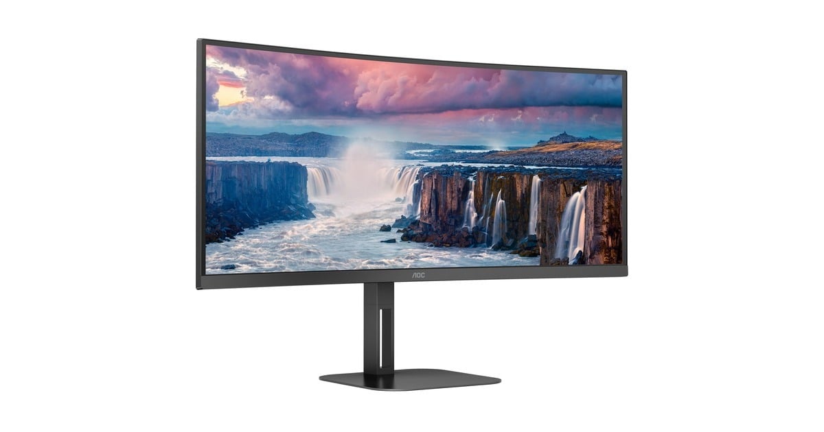 AOC CU34V5C/BK, LED-Monitor(86.4 cm (34 Zoll), schwarz, WQHD, VA, HDMI, DisplayPort, FreeSync, 100Hz Panel, Outlet) AOC CU34V5C/BK, LED-Monitor(86.4 cm (34 Zoll), schwarz, WQHD, VA, HDMI, DisplayPort, FreeSync, 100Hz Panel, Outlet)