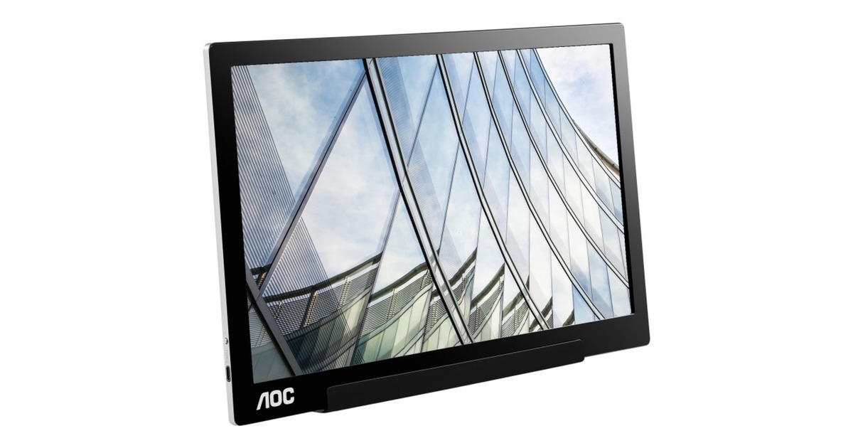 AOC I1601FWUX, LED-Monitor(39.6 cm (15.6 Zoll), schwarz/silber,FullHD, IPS, USB-C) AOC I1601FWUX, LED-Monitor(39.6 cm (15.6 Zoll), schwarz/silber,FullHD, IPS, USB-C)