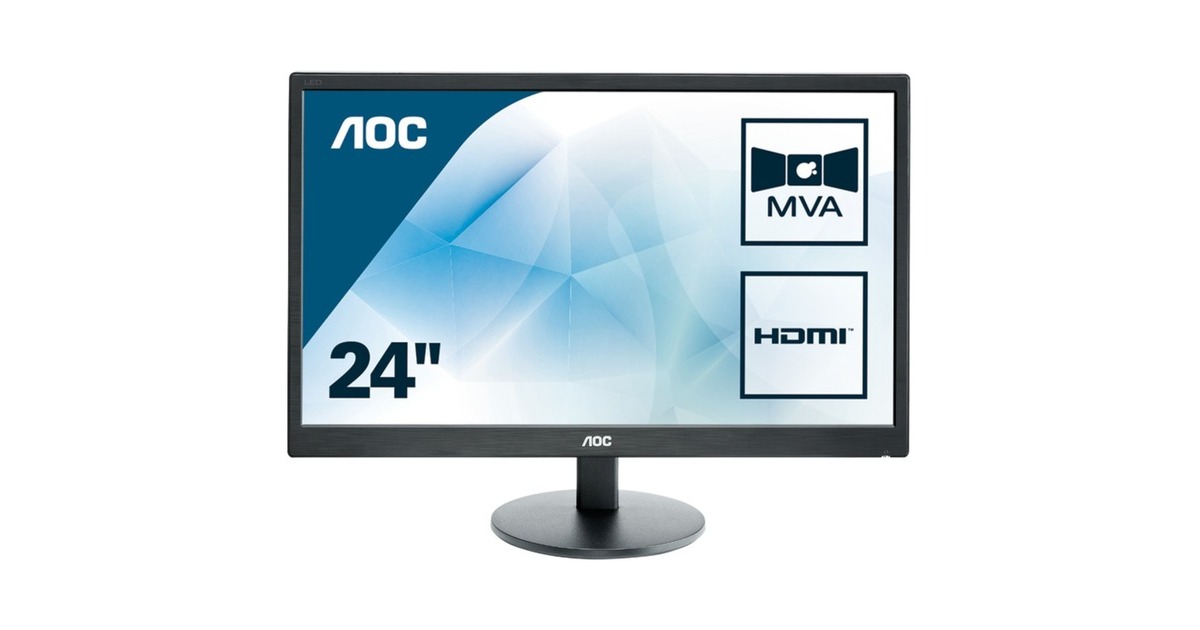 AOC M2470SWH, LED-Monitor(59.9 cm (23.6 Zoll), schwarz, FullHD, VA, HDMI, VGA) AOC M2470SWH, LED-Monitor(59.9 cm (23.6 Zoll), schwarz, FullHD, VA, HDMI, VGA)