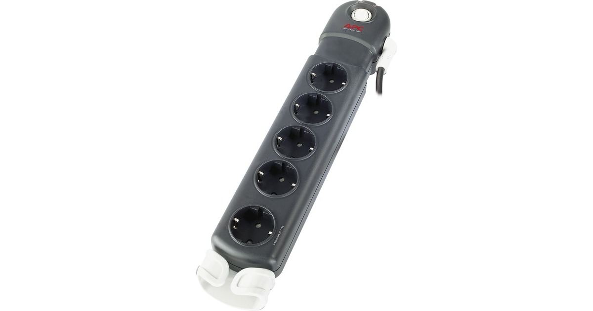 APC Essential SurgeArrest PL5B-DE, mit Schalter, Steckdosenleiste(anthrazit, 1,8 Meter Kabel, Überspannungsschutz)