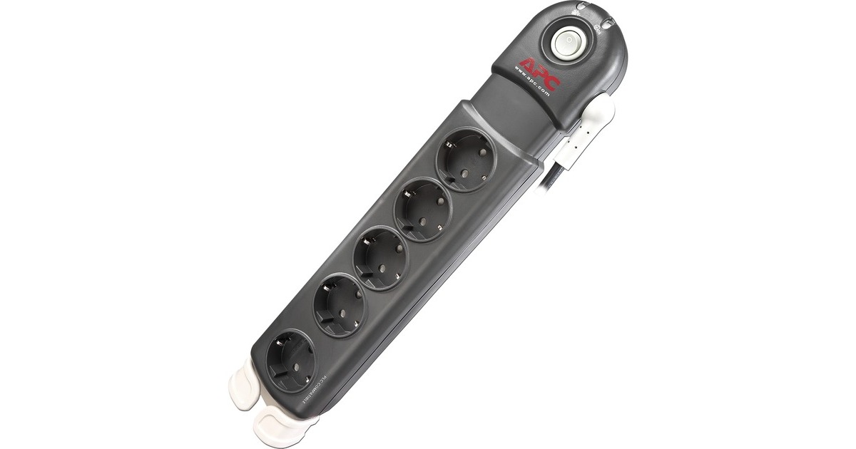 APC Essential SurgeArrest PL5B-DE, mit Schalter, Steckdosenleiste(anthrazit, 1,8 Meter Kabel, Überspannungsschutz)