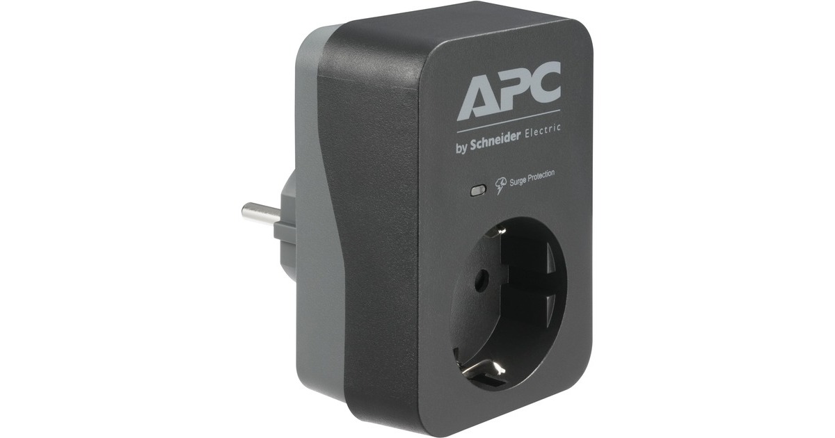 APC Essential SurgeArrest PME1WB-GR, Überspannungsschutz(schwarz, mit Netzfilter)