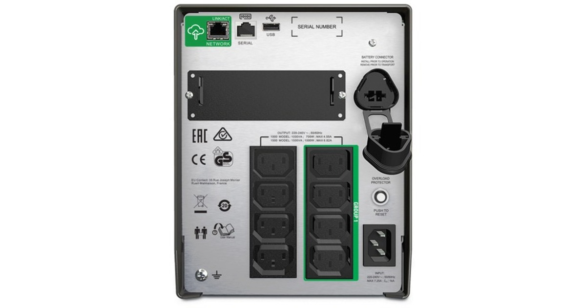 APC Smart-UPS 1000 VA, LCD, 230 V, USV(schwarz, mit SmartConnect)