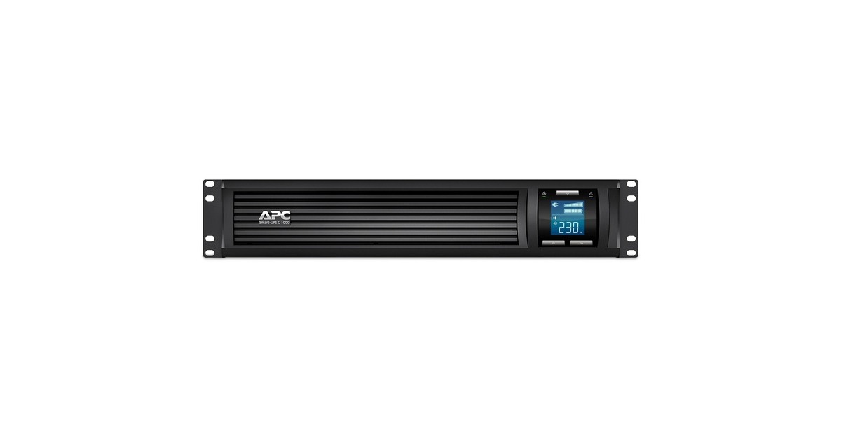 APC Smart-UPS C 1000VA LCD RM 2U 230V, USV(schwarz, mit Smart Connect)