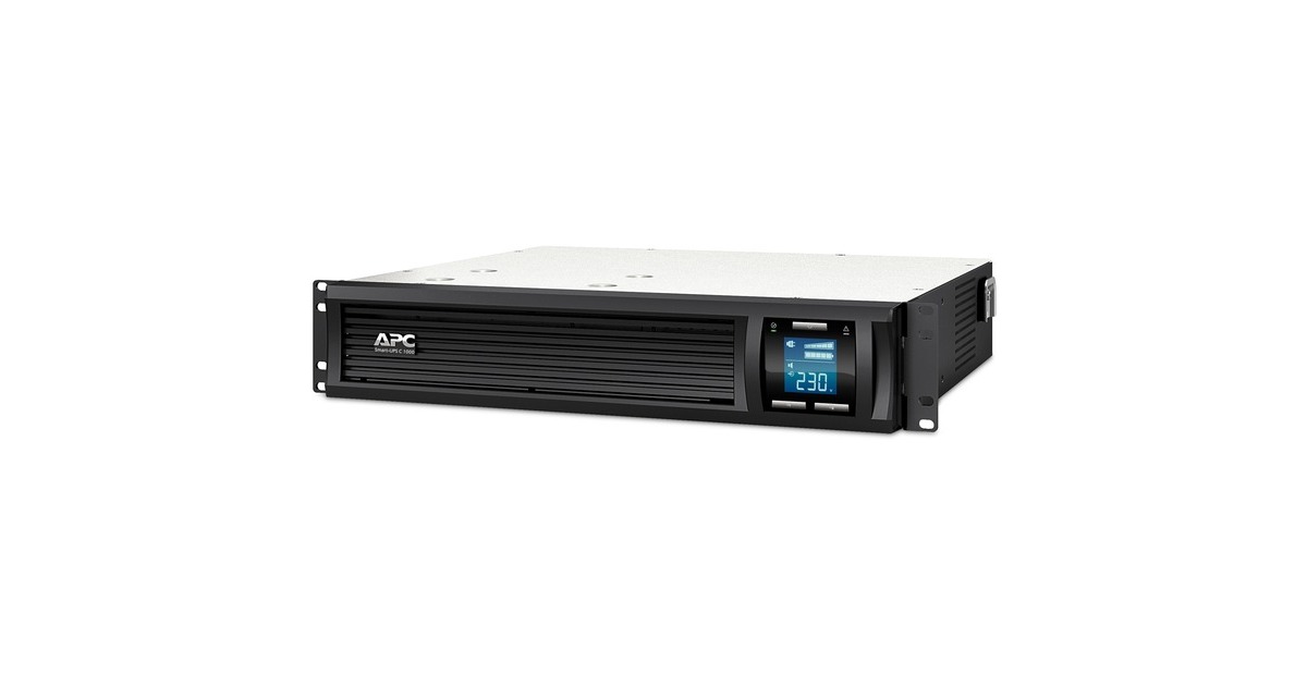 APC Smart-UPS C 1000VA LCD RM 2U 230V, USV(schwarz, mit Smart Connect)