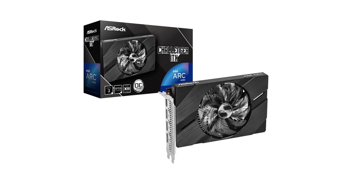 ASRock Intel Arc A380 Challenger ITX 6GB OC, Grafikkarte ASRock Intel Arc A380 Challenger ITX 6GB OC, Grafikkarte