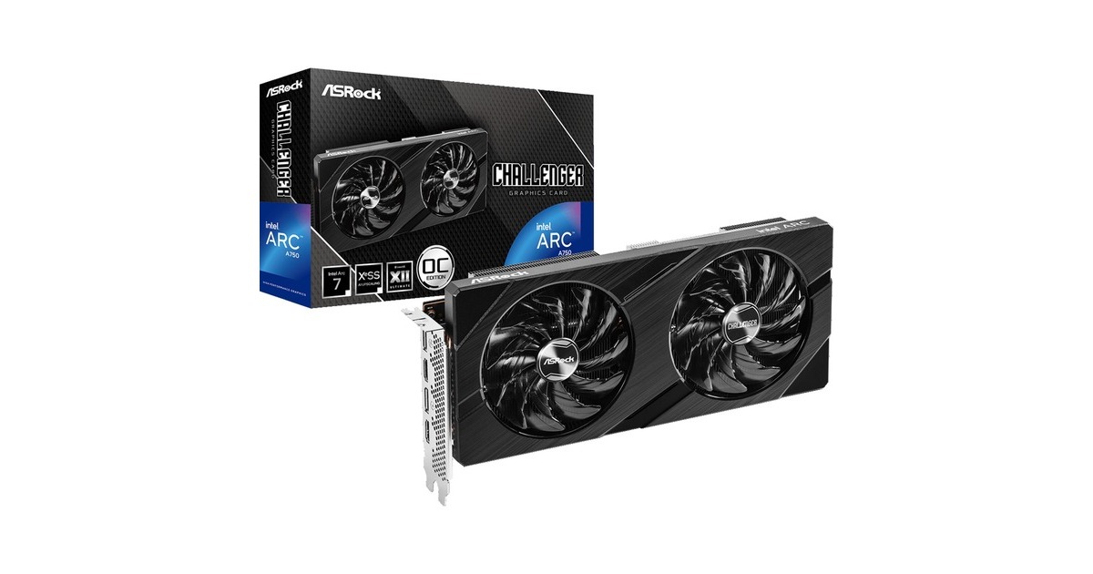 ASRock Intel Arc A750 Challenger D 8GB OC, Grafikkarte ASRock Intel Arc A750 Challenger D 8GB OC, Grafikkarte